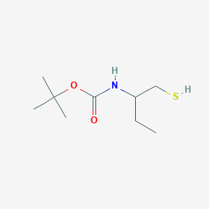 molecular formula C9H19NO2S B15238666 tert-Butyl N-(1-sulfanylbutan-2-yl)carbamate 