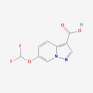 molecular formula C9H6F2N2O3 B15238675 6-(Difluoromethoxy)pyrazolo[1,5-A]pyridine-3-carboxylic acid 