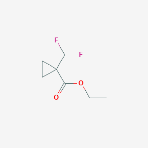 molecular formula C7H10F2O2 B15238720 Ethyl 1-(difluoromethyl)cyclopropane-1-carboxylate 