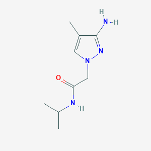 molecular formula C9H16N4O B15238727 2-(3-Amino-4-methyl-1H-pyrazol-1-YL)-N-isopropylacetamide 