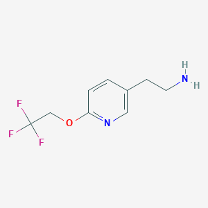 molecular formula C9H11F3N2O B1523874 2-[6-(2,2,2-Trifluoroethoxy)pyridin-3-yl]ethan-1-amine CAS No. 159981-17-6