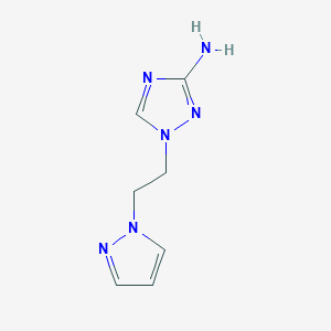 molecular formula C7H10N6 B15238751 1-[2-(1H-Pyrazol-1-YL)ethyl]-1H-1,2,4-triazol-3-amine 