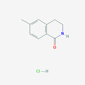 molecular formula C10H12ClNO B15238753 6-Methyl-3,4-dihydroisoquinolin-1(2H)-one hcl 