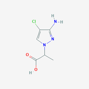 molecular formula C6H8ClN3O2 B15238816 2-(3-Amino-4-chloro-1H-pyrazol-1-YL)propanoic acid 