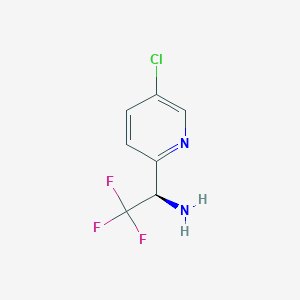 molecular formula C7H6ClF3N2 B15238839 (R)-1-(5-Chloropyridin-2-YL)-2,2,2-trifluoroethan-1-amine 