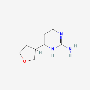 molecular formula C8H15N3O B15238862 6-(Oxolan-3-yl)-1,4,5,6-tetrahydropyrimidin-2-amine 