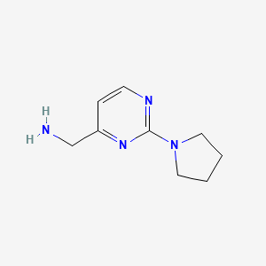molecular formula C9H14N4 B1523888 [2-(Pyrrolidin-1-yl)pyrimidin-4-yl]methanamine CAS No. 944902-04-9