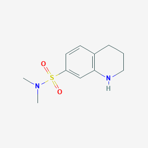 molecular formula C11H16N2O2S B1523890 N,N-dimethyl-1,2,3,4-tetrahydroquinoline-7-sulfonamide CAS No. 1307240-26-1