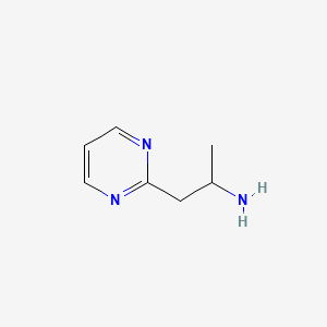 molecular formula C7H11N3 B15238900 1-(Pyrimidin-2-yl)propan-2-amine 