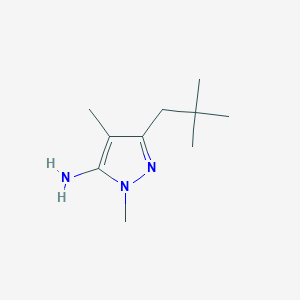 3-(2,2-Dimethylpropyl)-1,4-dimethyl-1H-pyrazol-5-amine