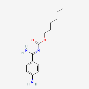 Hexyl(e)-(amino(4-aminophenyl)methylene)carbamate