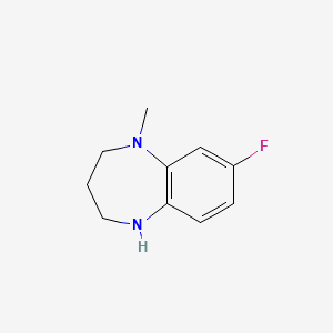 molecular formula C10H13FN2 B1523893 8-fluoro-1-methyl-2,3,4,5-tetrahydro-1H-1,5-benzodiazepine CAS No. 1333529-46-6