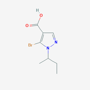 molecular formula C8H11BrN2O2 B15238936 5-bromo-1-(butan-2-yl)-1H-pyrazole-4-carboxylic acid 