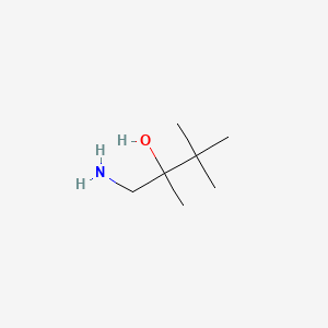 molecular formula C7H17NO B15238945 1-Amino-2,3,3-trimethylbutan-2-ol 