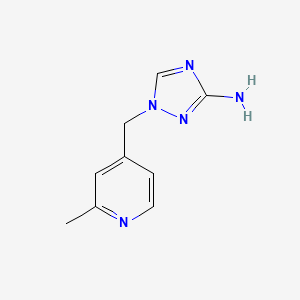 molecular formula C9H11N5 B15238962 1-[(2-Methylpyridin-4-yl)methyl]-1H-1,2,4-triazol-3-amine 