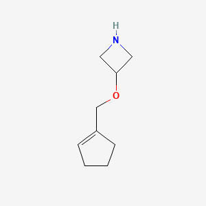 molecular formula C9H15NO B15239017 3-[(Cyclopent-1-en-1-yl)methoxy]azetidine 