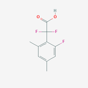 molecular formula C10H9F3O2 B15239029 2,2-Difluoro-2-(2-fluoro-4,6-dimethylphenyl)acetic acid 