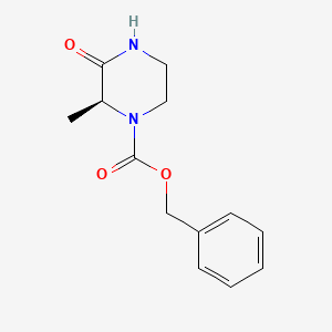 molecular formula C13H16N2O3 B1523903 (S)-benzyl 2-methyl-3-oxopiperazine-1-carboxylate CAS No. 1373232-22-4