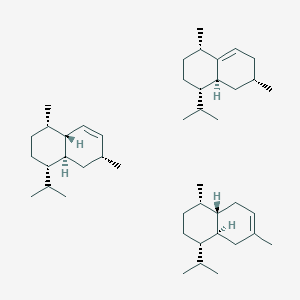 molecular formula C45H78 B15239035 (1S,4S,4aS,6R,8aR)-1,6-dimethyl-4-propan-2-yl-1,2,3,4,4a,5,6,8a-octahydronaphthalene;(1S,4S,4aS,8aS)-1,6-dimethyl-4-propan-2-yl-1,2,3,4,4a,5,8,8a-octahydronaphthalene;(1S,4S,4aS,6S)-1,6-dimethyl-4-propan-2-yl-1,2,3,4,4a,5,6,7-octahydronaphthalene 