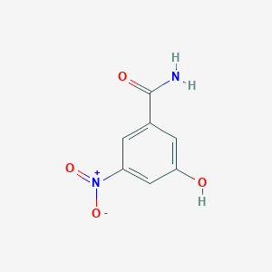 molecular formula C7H6N2O4 B15239058 3-Hydroxy-5-nitrobenzamide 