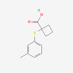 1-(M-tolylthio)cyclobutane-1-carboxylic acid