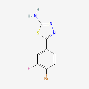 molecular formula C8H5BrFN3S B1523919 5-(4-溴-3-氟苯基)-1,3,4-噻二唑-2-胺 CAS No. 1250946-06-5