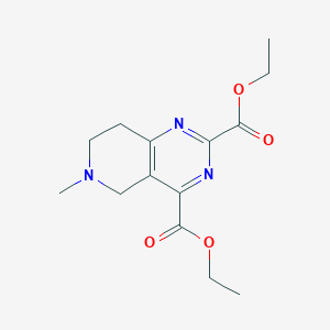 molecular formula C14H19N3O4 B15239204 diethyl 6-methyl-7,8-dihydro-5H-pyrido[4,3-d]pyrimidine-2,4-dicarboxylate 