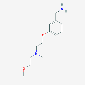 molecular formula C13H22N2O2 B1523924 (3-{2-[(2-Methoxyethyl)(methyl)amino]ethoxy}phenyl)methanamine CAS No. 1244030-95-2