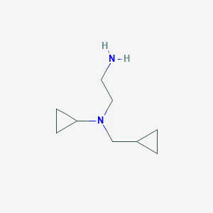 molecular formula C9H18N2 B1523926 N-(2-aminoethyl)-N-(cyclopropylmethyl)cyclopropanamine CAS No. 1250924-07-2