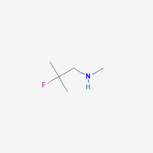 molecular formula C5H12FN B15239263 2-Fluoro-n,2-dimethylpropan-1-amine 