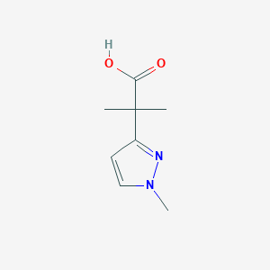 molecular formula C8H12N2O2 B15239270 2-methyl-2-(1-methyl-1H-pyrazol-3-yl)propanoic acid 