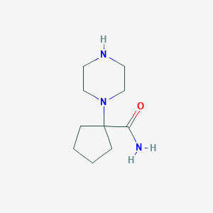 1-(Piperazin-1-yl)cyclopentane-1-carboxamide