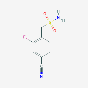 molecular formula C8H7FN2O2S B1523929 (4-Cyano-2-fluorophenyl)methanesulfonamide CAS No. 1258652-56-0