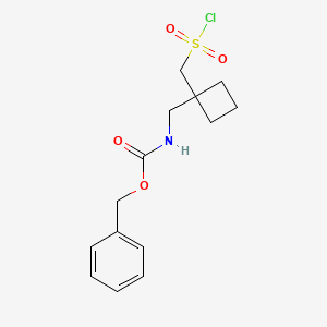 Benzyl N-({1-[(chlorosulfonyl)methyl]cyclobutyl}methyl)carbamate