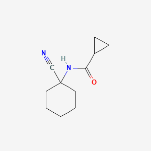 molecular formula C11H16N2O B1523931 N-(1-氰基环己基)环丙烷甲酰胺 CAS No. 1251240-42-2