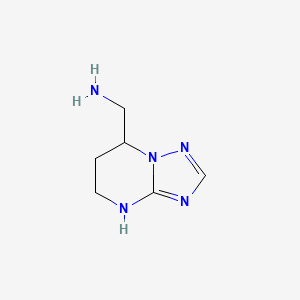 molecular formula C6H11N5 B15239347 {4H,5H,6H,7H-[1,2,4]triazolo[1,5-a]pyrimidin-7-yl}methanamine 