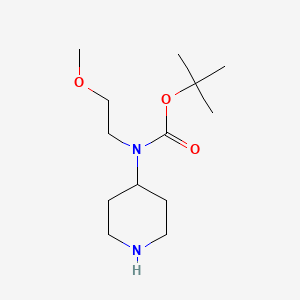 molecular formula C13H26N2O3 B1523936 叔丁基-N-(2-甲氧基乙基)-N-(哌啶-4-基)氨基甲酸酯 CAS No. 1305712-43-9