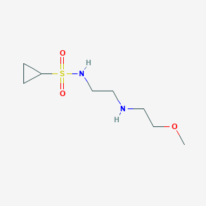 molecular formula C8H18N2O3S B15239365 N-(2-[(2-Methoxyethyl)amino]ethyl)cyclopropanesulfonamide 