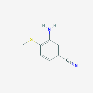 molecular formula C8H8N2S B1523937 3-氨基-4-(甲硫基)苯甲腈 CAS No. 1178148-01-0