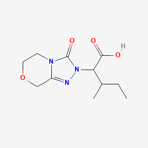 3-methyl-2-{3-oxo-2H,3H,5H,6H,8H-[1,2,4]triazolo[3,4-c]morpholin-2-yl}pentanoic acid