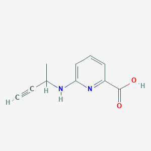 molecular formula C10H10N2O2 B15239404 6-[(But-3-yn-2-yl)amino]pyridine-2-carboxylic acid 