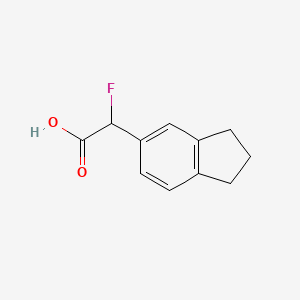 2-(2,3-dihydro-1H-inden-5-yl)-2-fluoroacetic acid