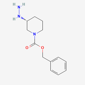 molecular formula C13H19N3O2 B15239426 benzyl (3R)-3-hydrazinylpiperidine-1-carboxylate 