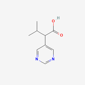 3-Methyl-2-(pyrimidin-5-yl)butanoic acid