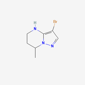 molecular formula C7H10BrN3 B15239452 3-Bromo-7-methyl-4H,5H,6H,7H-pyrazolo[1,5-a]pyrimidine 