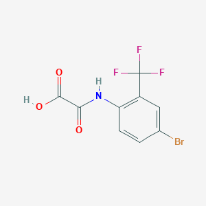 {[4-Bromo-2-(trifluoromethyl)phenyl]carbamoyl}formic acid