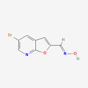 molecular formula C8H5BrN2O2 B1523950 (E)-5-Bromofuro[2,3-b]pyridine-2-carbaldehyde oxime CAS No. 1300019-66-2