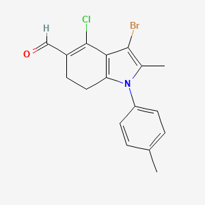 3-Bromo-4-chloro-2-methyl-1-p-tolyl-6,7-dihydro-1H-indole-5-carbaldehyde