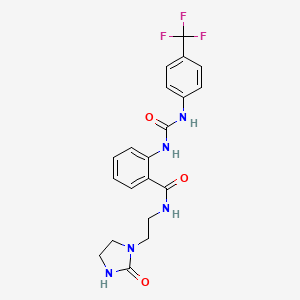 N-(2-(2-Oxoimidazolidin-1-yl)ethyl)-2-(3-(4-(trifluoromethyl)phenyl)ureido)benzamide