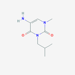 molecular formula C9H15N3O2 B15239532 5-Amino-1-methyl-3-(2-methylpropyl)-1,2,3,4-tetrahydropyrimidine-2,4-dion+ 